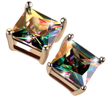 Load image into Gallery viewer, Mystic Topaz Rainbow Topaz Sterling Silver Plated Stud Earring for Women and Men