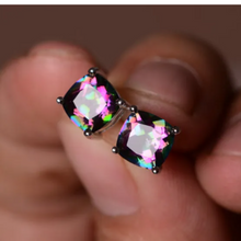 Load image into Gallery viewer, Mystic Topaz Rainbow Topaz Sterling Silver Plated Stud Earring for Women and Men