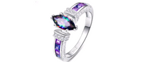Load image into Gallery viewer, mystic topaz silver plated ring
