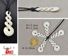 Load image into Gallery viewer, Maori Handmade New Zealand Tribal Carved Infinity Necklace
