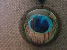 Load image into Gallery viewer, The Black Pearl, LLC The-Black-Pearl,-LLC Design Fashion Peacock Feather Ethnic Necklace,Nepal Handmade Sandalwood Long Sweater Vintage Jewelry Necklace
