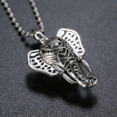 Aromatherapy Essential Oil Elephant Lava Ball Necklace for Good Luck