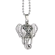Load image into Gallery viewer, Aromatherapy Essential Oil Elephant Lava Ball Necklace for Good Luck
