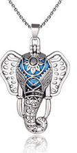 Load image into Gallery viewer, Aromatherapy Essential Oil Elephant Lava Ball Necklace for Good Luck
