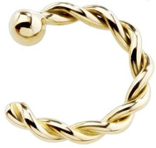 Load image into Gallery viewer, Nose Ring with Twisted Rope in Gold, Silver, Black, and Rose Gold
