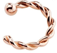 Load image into Gallery viewer, Nose Ring with Twisted Rope in Gold, Silver, Black, and Rose Gold
