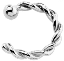 Load image into Gallery viewer, Nose Ring with Twisted Rope in Gold, Silver, Black, and Rose Gold

