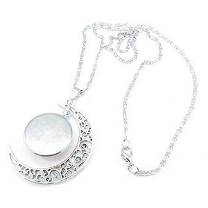Gemini Crescent Moon Astrology Zodiac Sign Necklace